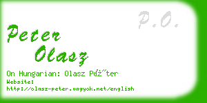 peter olasz business card